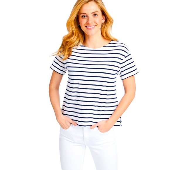 Vineyard Vines Tops - Vineyard Vines Short-Sleeve Stripe Boatneck Top S